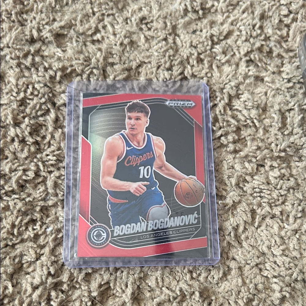 Panini Prizm Bogdan Bogdanović Red and Blue Clippers Insert